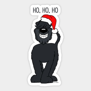 Bouvier des Flandres Santa Claus Sticker